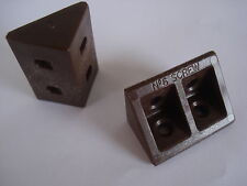 Lot de 10 equerre plastique PVC marron brun pour assemblage de meubles mobilier