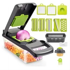 16in 1 Vegetable Chopper Multi-Function Food Dicer with Stainless Steel