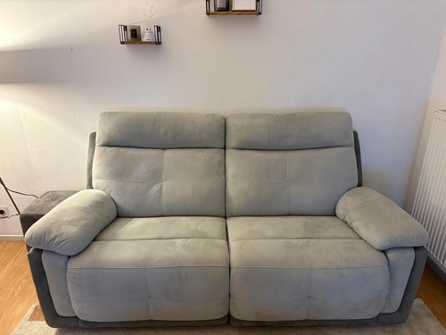 Canapé relax électrique gris