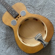 DIY Tiger Maple Dobro Resonator Guitar Mahogany Neck Rosewood 19 Frets Fretboard