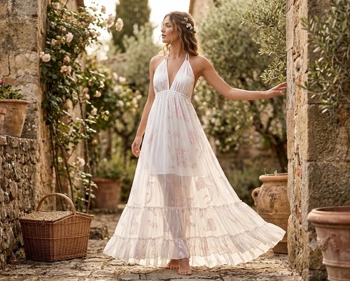 Magnifique robe longue style