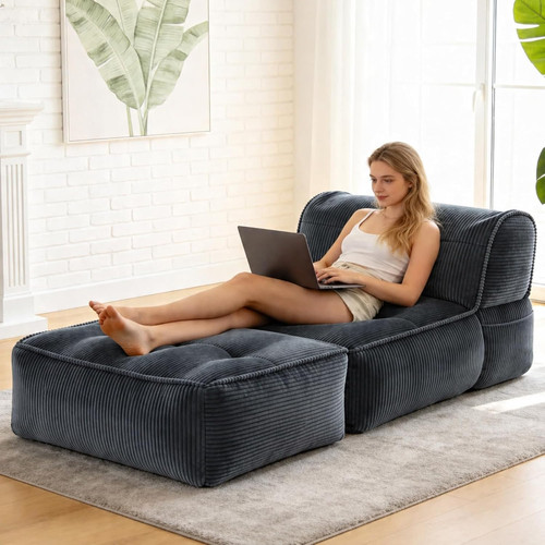 Large bean bag lounger - lounger, chair