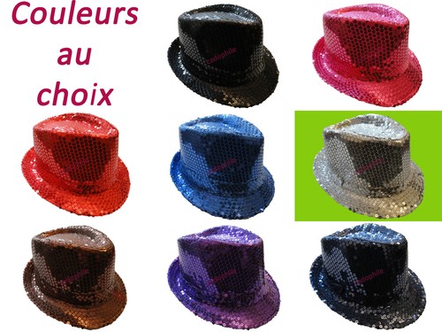 Chapeau borsalino paillettes - chapeau,