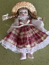 Mini Poupées de Collection tête et mains Porcelaine Vintage 13 cm