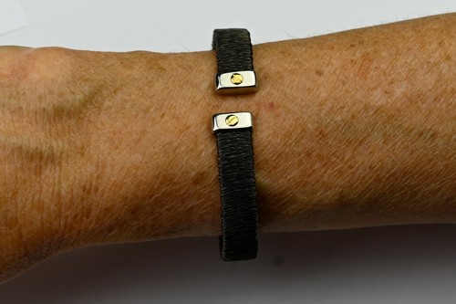 Bracelet acier type jonc - +,