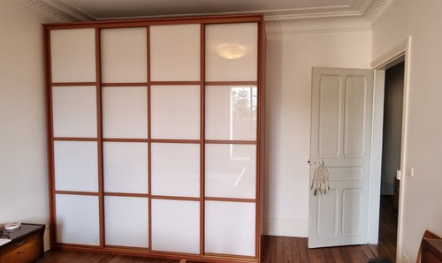 Armoire garde robe bois - armoire,