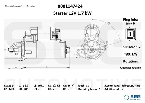 Seg automotive 0001147424 - seg,