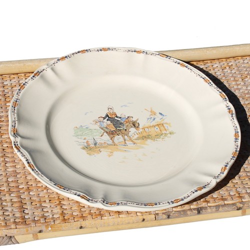 Grand plat rond - , en