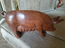 Important cochon truie en bois