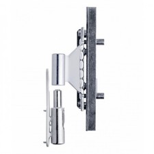 Paumelle droite réglable Bixacta - Porte PVC - Blanc OTLAV