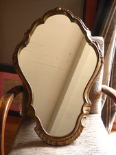 Ancien Miroir En Bois  Doré