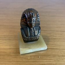 Pharaoh copper bust on stone base 8 cm Refga2s