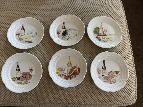 Porcelaine lourioux set wine - porcelaine, 6