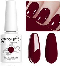 Vernis à Ongles Gel Semi Permanent Bordeaux 8ml - Manucure DIY Longue Tenue & Ha
