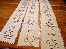 Linge ancien Lot de 3 bandes