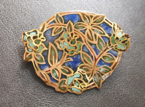 Broche fantaisie emaux - broche,