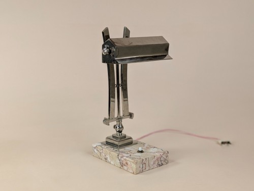 Lampe bureau métal chromé - métal,