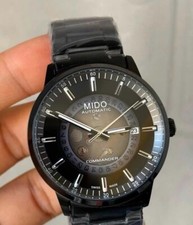 Mido Commander Black Steel Men's Automatic Mechanical Watch Night Light M021