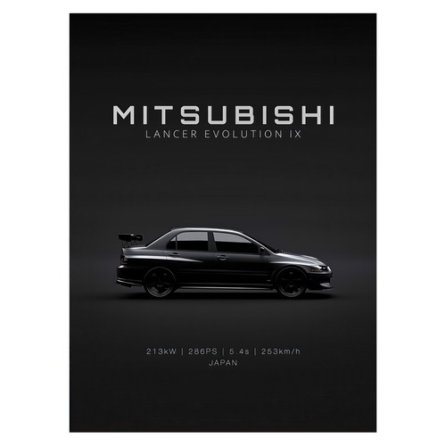 Affiche mitsubishi lancer - affiche,