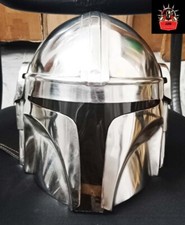 Casque en acier mandalorien médiéval Star Wars The Black Series GN costume ca...