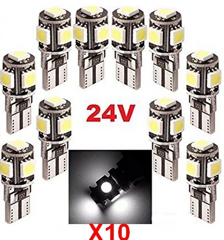 Ampoules t10 led 24v canbus - t10,