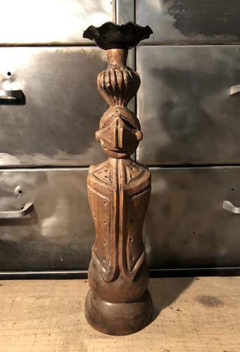 Bougeoir bois sculpté décor - sculpté,