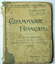 French Book Grammaire Francaise 1925 