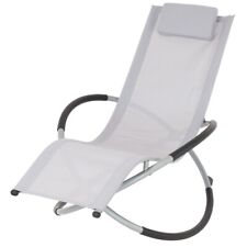 Chaise longue géométrique jardin extérieur pliable chaise relaxation gris clair
