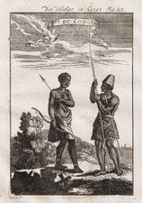 Costume Congo Kongo Afrique Kupferstich Gravure Maillet 1719