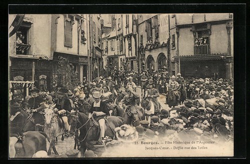 Cpa bourges fête historique - cpa, bourges,