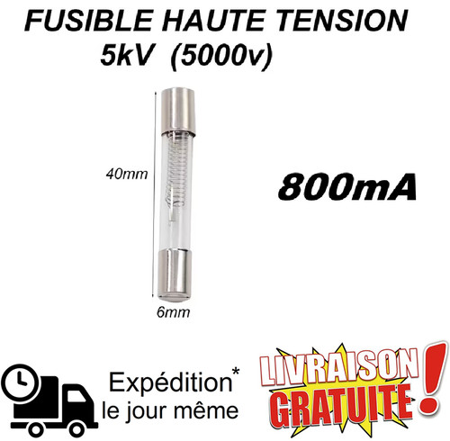 Fusible verre 5kv 800ma - verre,