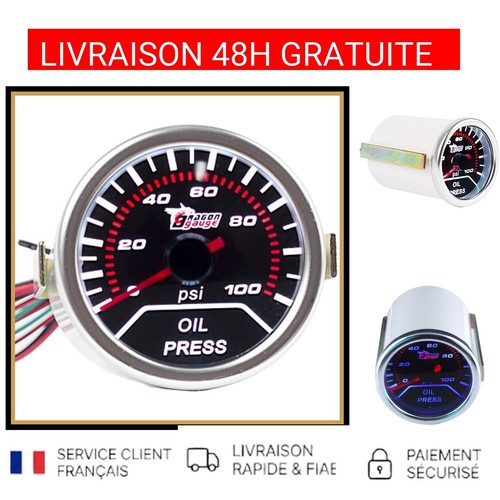 Manomètre pression huile 52mm - manomètre,