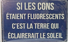 PLAQUE METAL VINTAGE 20X30