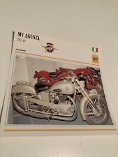 MV Agusta 250 cm3 1947 carte moto de collection Atlas Italie