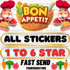 MONO GO STICKERS BON_APPETIT 1/2/3/4/5/6 Star ⭐️ MOGO ALL STICKERS ⚡️FAST SEND⚡️