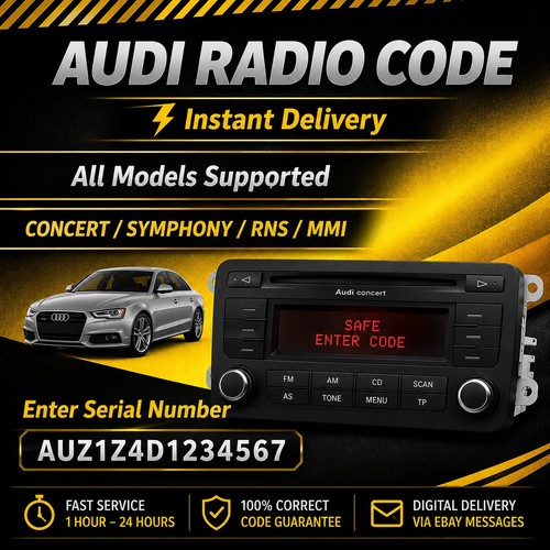 Audi radio code service - code,