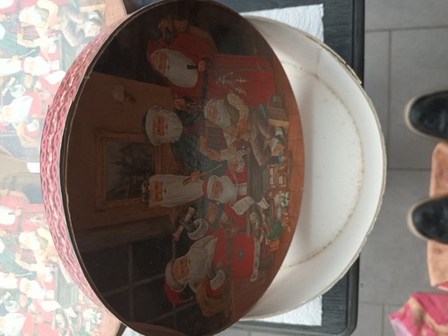 Boite ronde décoration noël - ronde,