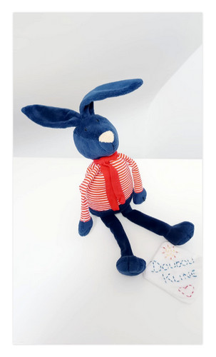 Peluche doudou lapin bleu - peluche/doudou,