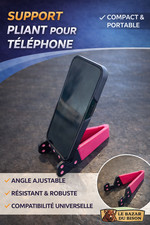 🦬Support pliant rose pour