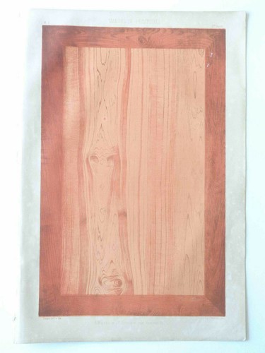 Grande lithographie xixe bois - xixe,