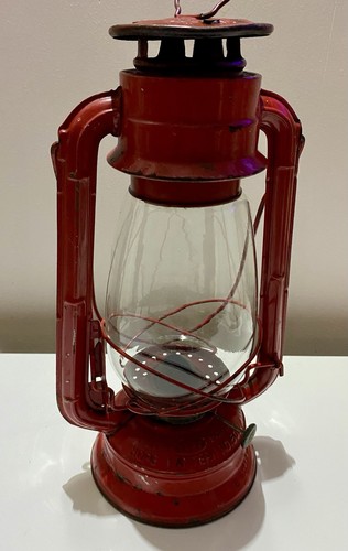 Lampe tempête huile rouge - À,