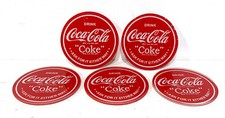 6 Antique Coca Cola Advertising Glass Coasters