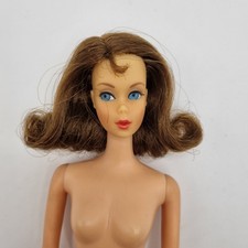 Vtg Original Mattel 1960s Marlo Flip TnT Brunette Barbie -all-original facepaint