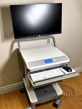 Humanscale T7 Medical Cart + HP Monitor – Auto-Lift, Battery, FREE Freight