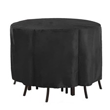 Chaise de patio ronde noire et