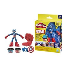 Play-Doh Captain America, coffret Bouclier tamponneur avec figurine flexible, ac