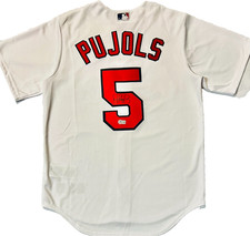St. Louis Cardinals Albert Pujols Signed Home Nike Jersey Beckett BAS Witnessed