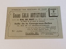 1949 ticket syndicat des