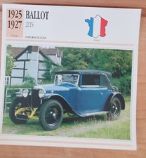 BALLOT 2 LTS CARTE EDITION ATLAS AUTO VOITURE