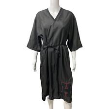 HACHE Womens Black Drawstring Garterized V-neck Midi Casual Dress Size 40 US 4